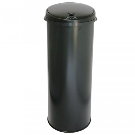 LIGHTHOUSE Deodorizer 13 Gallon Round Sensor Trash Can Matte Finish Black LI80664